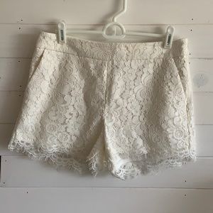 White Lace Shorts